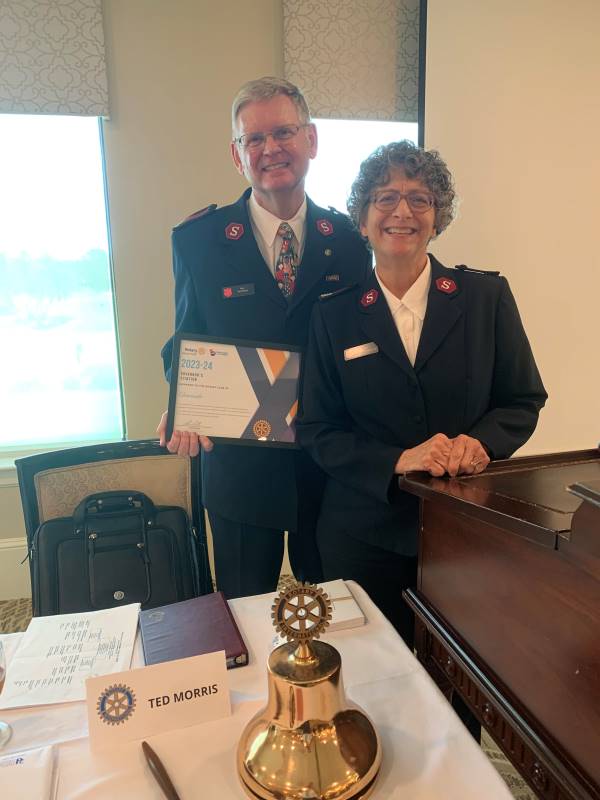 Ted Morris, 2023-24 president, and his wife